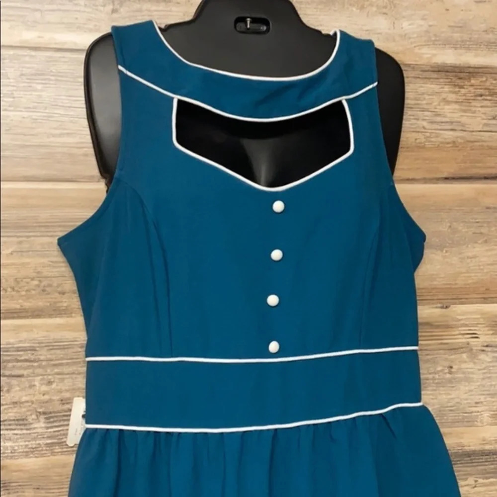 Folter Estelle Blue Sleeveless Dress - Picture 2 of 2